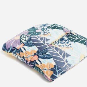 Vera Bradley Fleece Travel Blanket Pillow in Palm Floral foldable